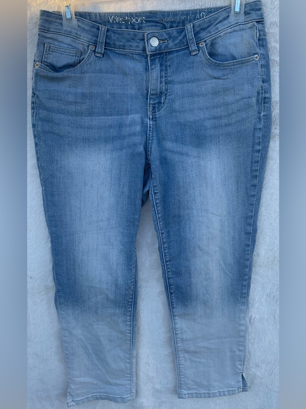 Westport Signature Fit Ombre Dip Dye Cropped Jeans Size 10